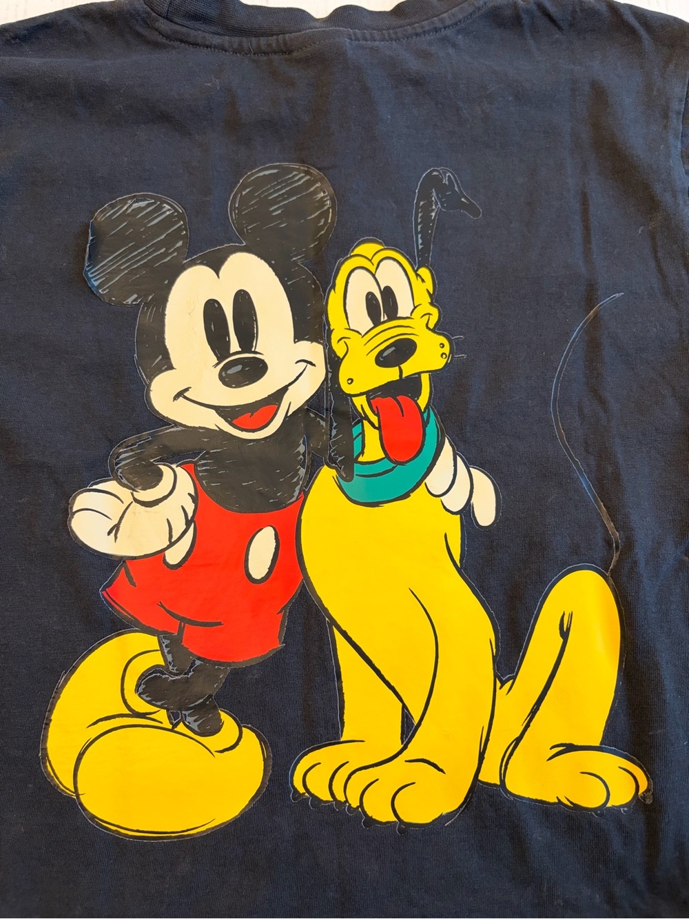 Disney Kids Black Wash 100% Cotton Mickey Mouse and Pluto Graphic T-shirt Boys 6 - Picture 10 of 13